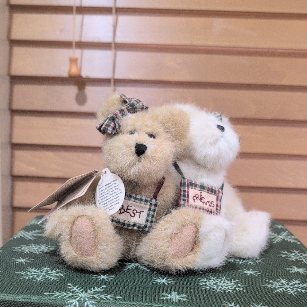 Charming Plush Boyds Best Friends Bears with Plaid Details